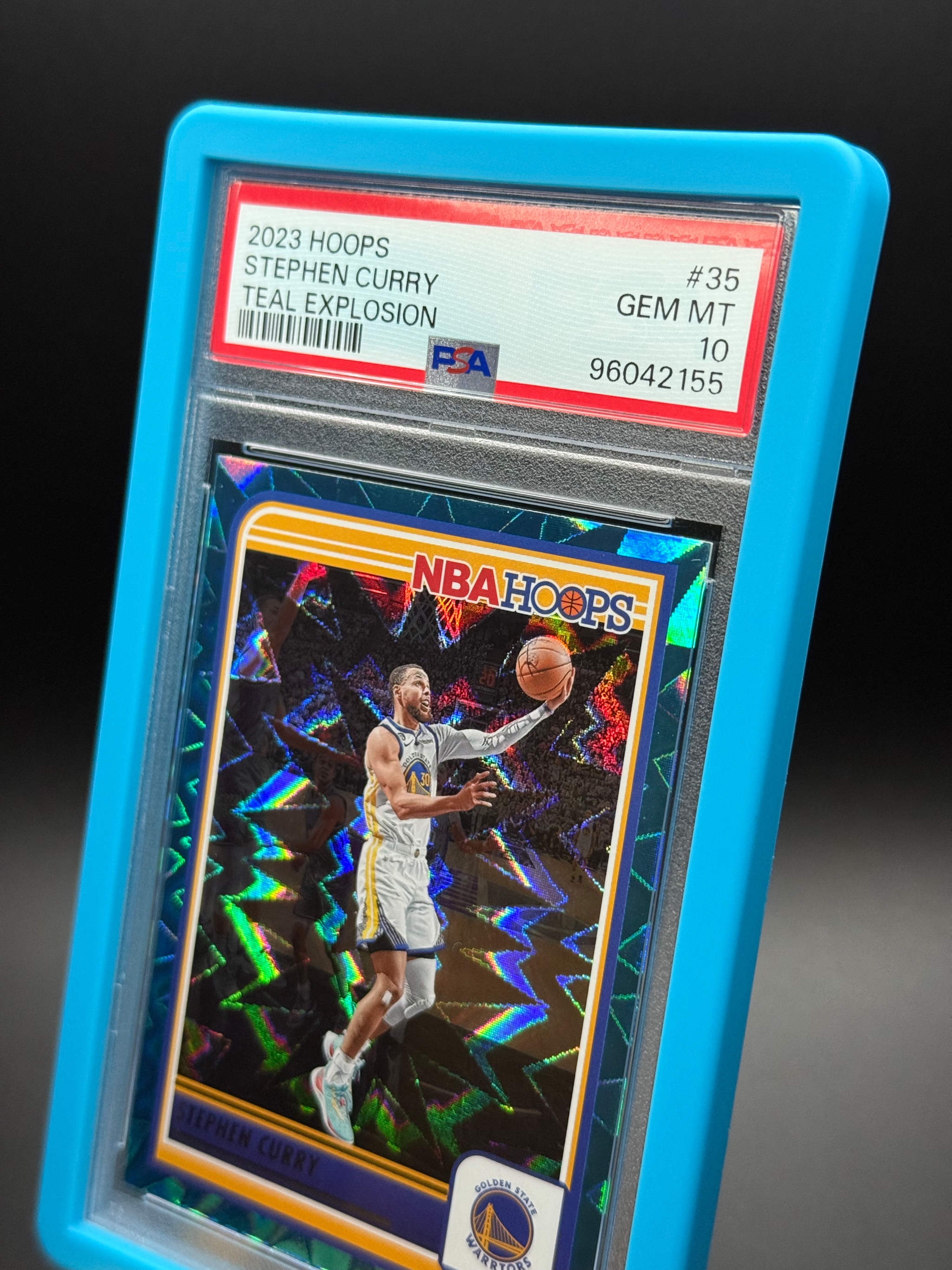 2023 Panini NBA Hoops #35 Stephen Curry Teal Explosion