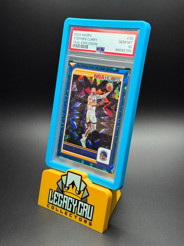 2023 Panini NBA Hoops #35 Stephen Curry Teal Explosion