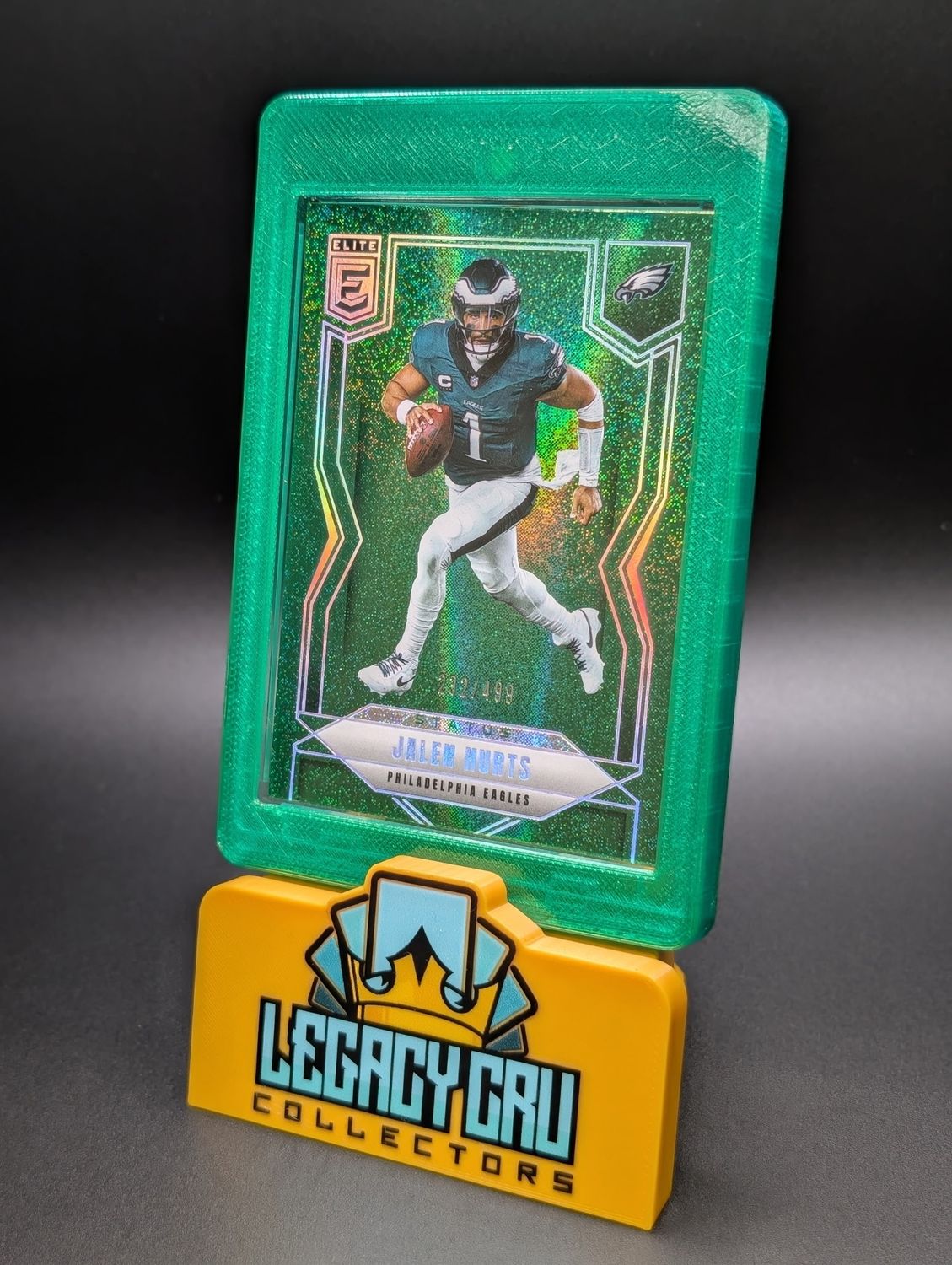 2025 Panini Donruss Elite Football Jalen Hurts Green Status Sparkle /499