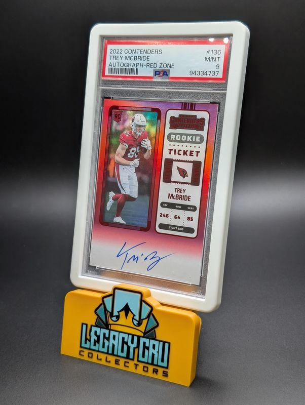 2022 contenders Trey McBride autograph Red zone