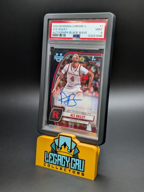 2024 Bowman Chrome U Ace Bailey autograph black wave