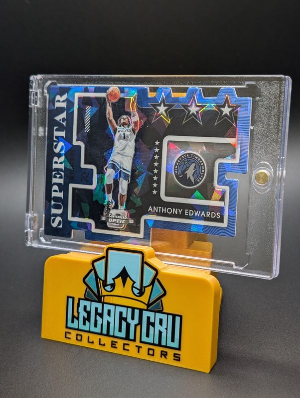 2021-22 Contenders Optic Anthony Edwards Blue Prizm Superstars /75