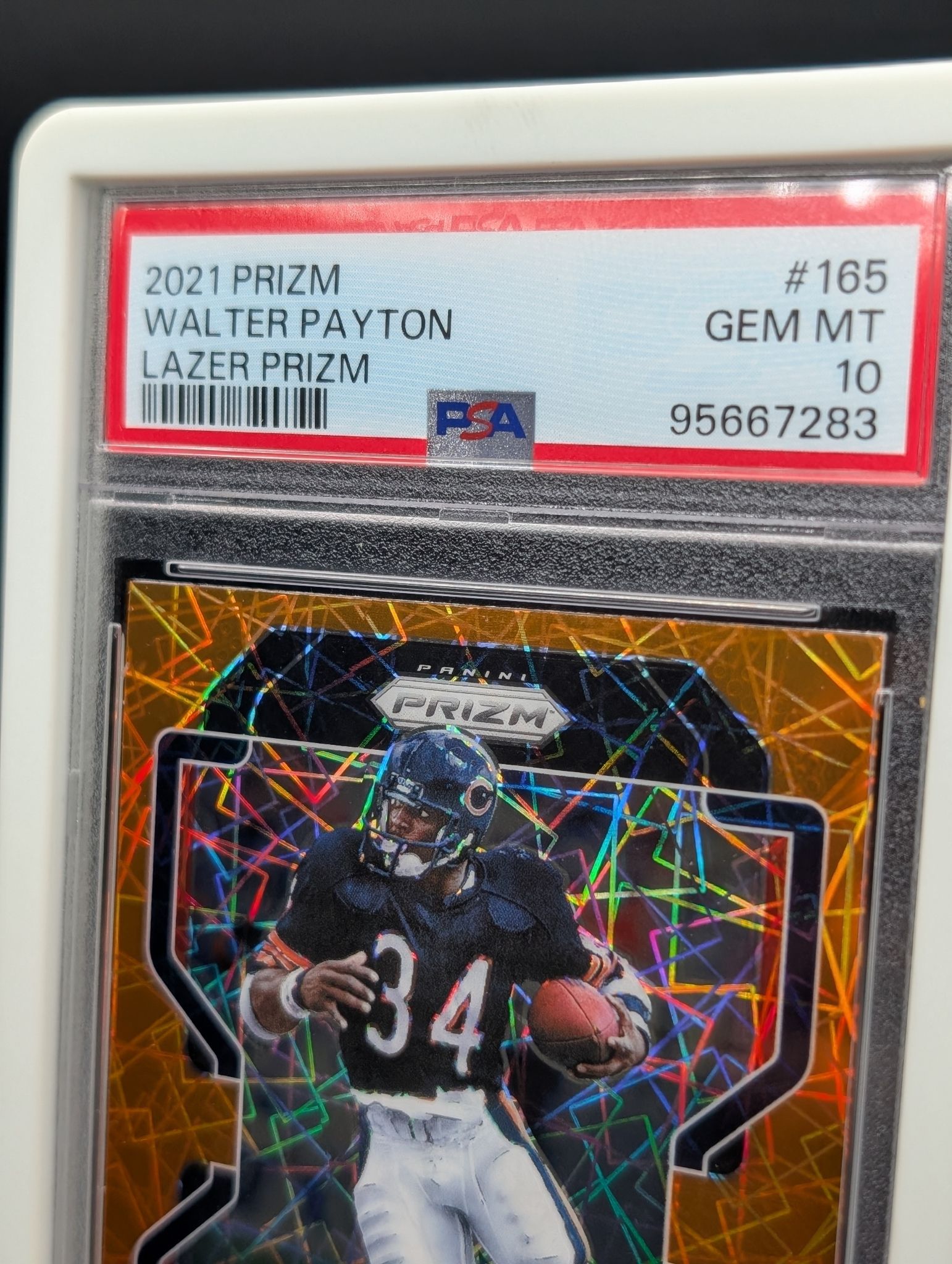 2021 Prizm Walter Payton Lazer Prizm  PSA 10