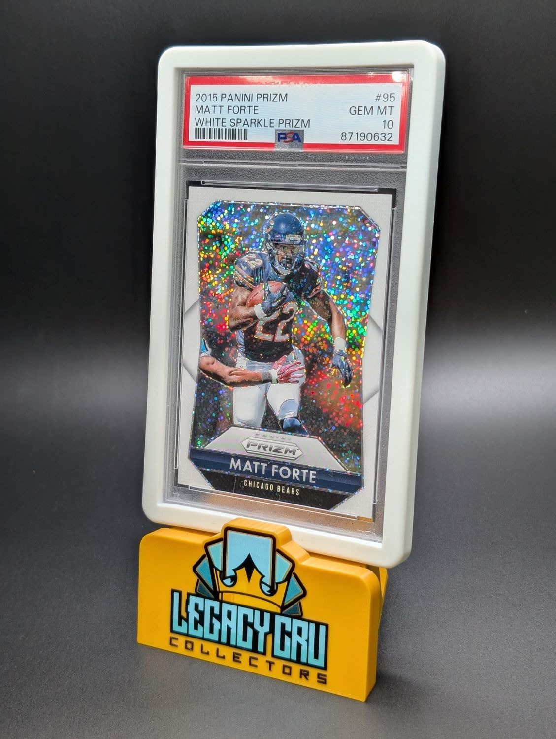 2015 Panini Prizm Matt Forte White Sparkle Prizm PSA 10