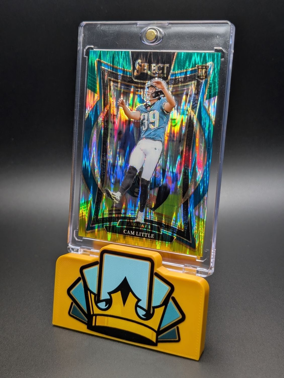2024 Panini Select - Concourse Cam Little #49 Green & Yellow Shock Prizm (RC)