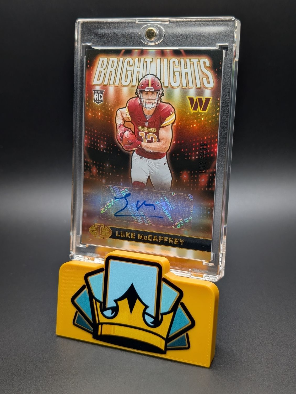 2024 Panini Illusions - Bright Lights Signatures Luke McCaffrey (AU-RC) /299