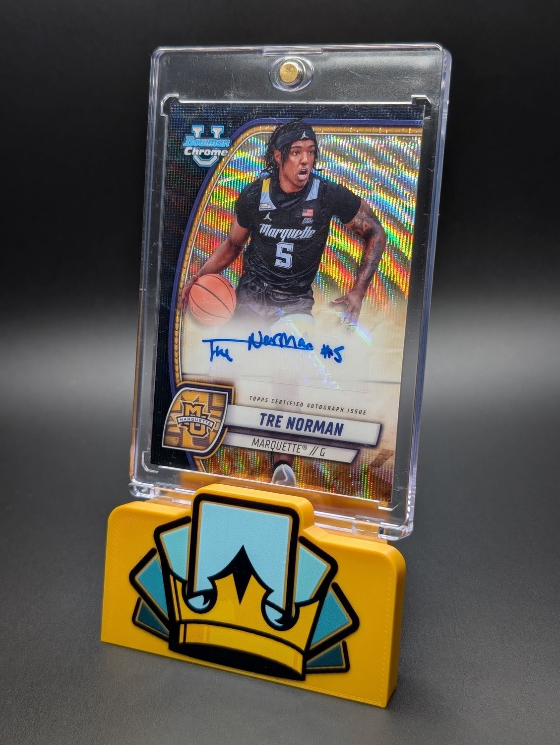 2024-25 Bowman University Best Tre Norman Black Wave Refractor Auto