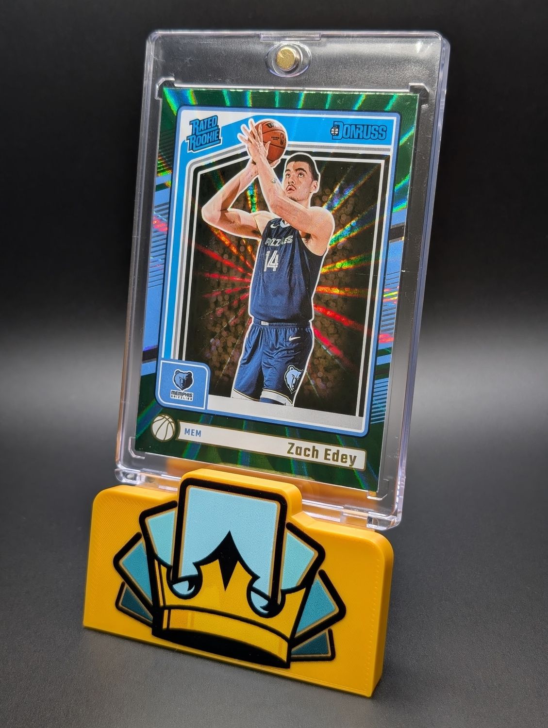 2024-25 Panini Donruss - Rated Rookie Zach Edey #239 Holo Green Laser (RC)