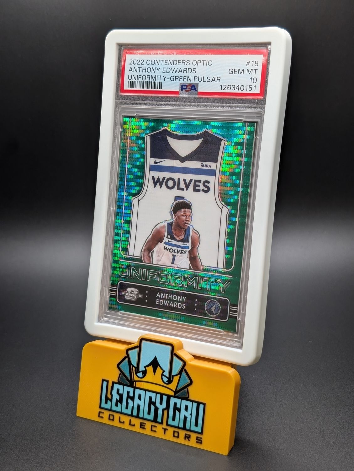 2022 PANINI CONTENDERS OPTIC UNIFORMITY | GREEN PULSAR Anthony Edwards [#6/25]