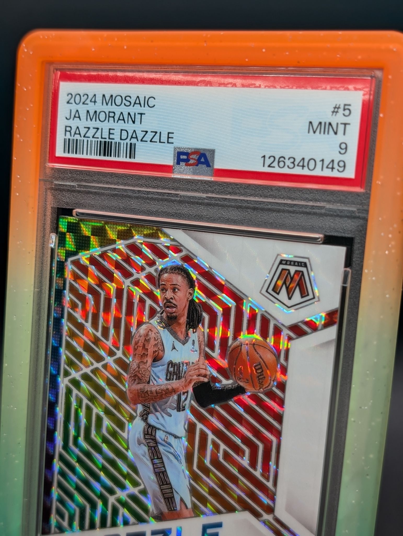 2024 PANINI MOSAIC RAZZLE DAZZLE #5 JA MORANT PSA 10