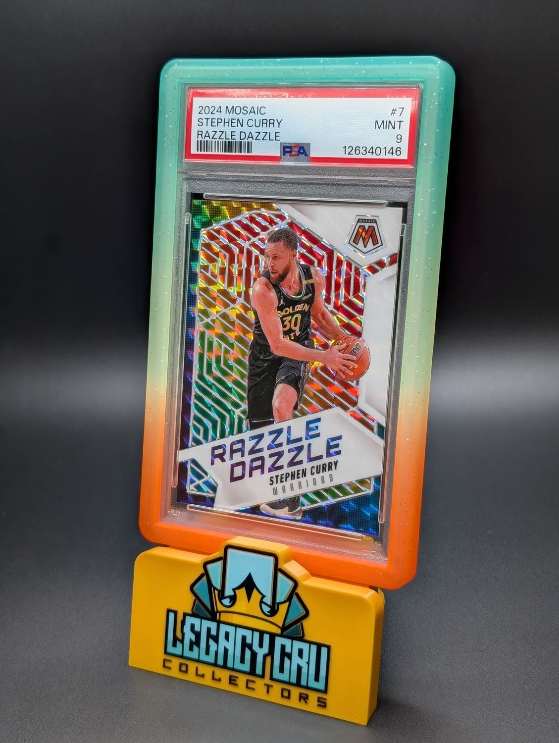 2024 PANINI MOSAIC RAZZLE DAZZLE #7 STEPHEN CURRY PSA 9