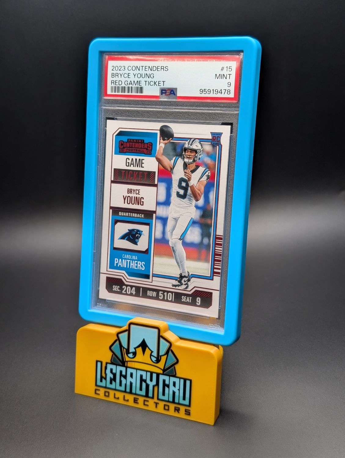 2023 Panini Contenders Bryce Young 15 Red Game Ticket PSA MINT 9 2023 Panini Contenders Bryce Young 15 Red Game Ticket PSA MINT 9