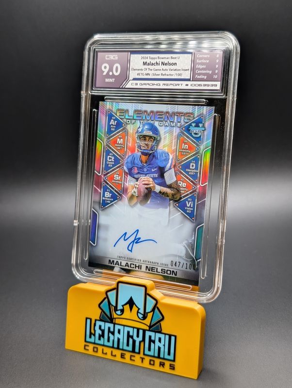 2024 Topps Bowman Best U Malachi Nelson elements of the game Auto silver refractor /100