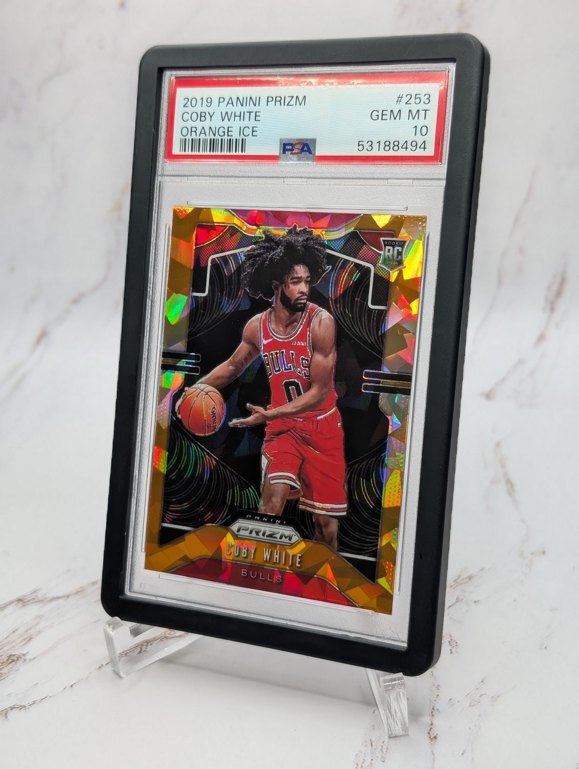 2019 Panini Prizm Coby White Orange Ice Rookie PSA 10 Gem Mint
