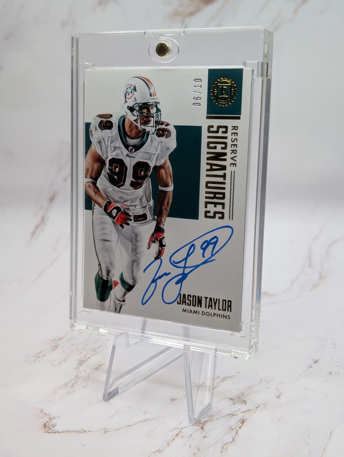 2017 Panini Encased Football Reserve Signatures Jason Taylor Auto /10