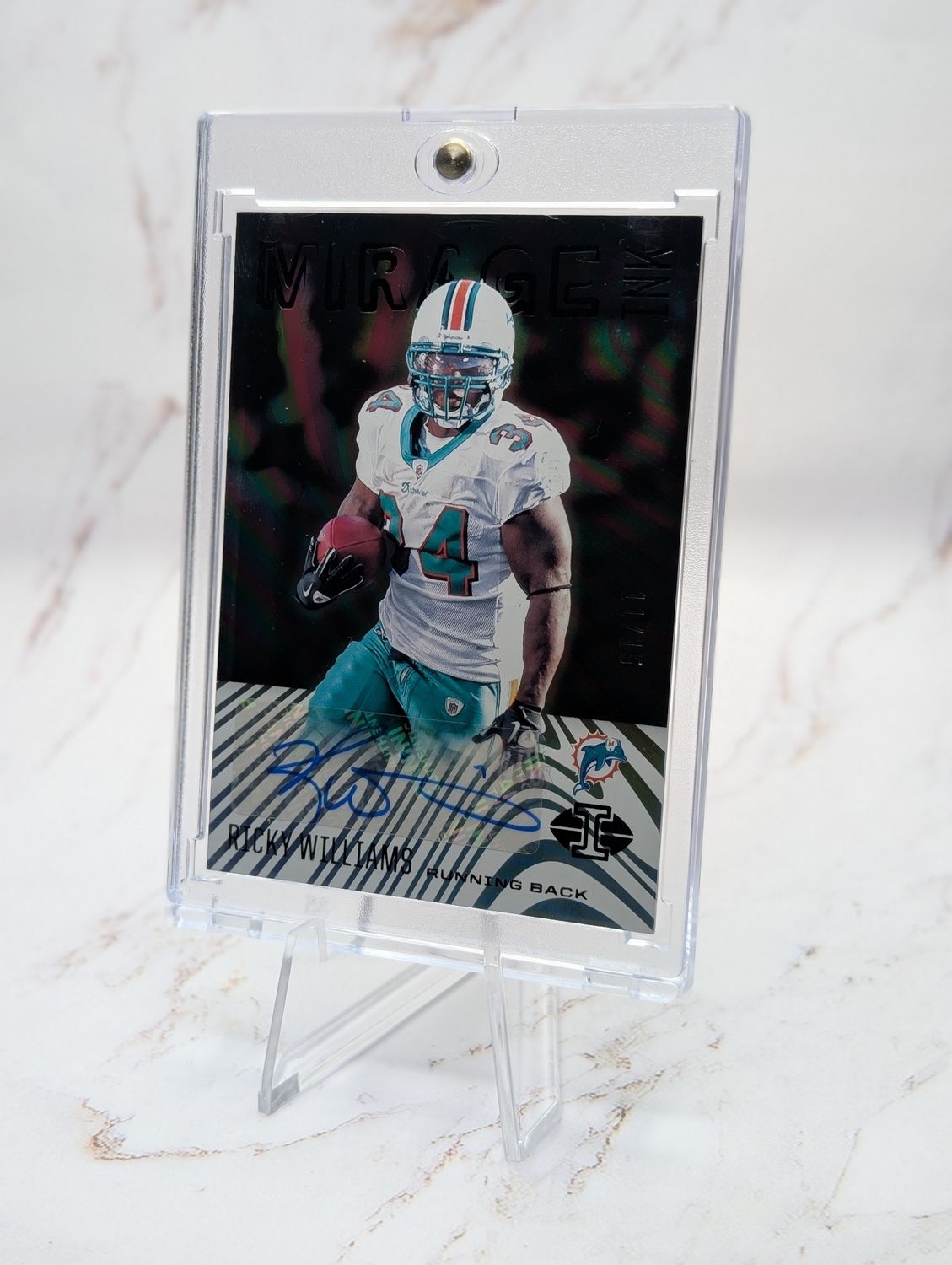 2021 Panini Illusions Mirage Ink Ricky Williams #MI-RW Black /15 (AU)