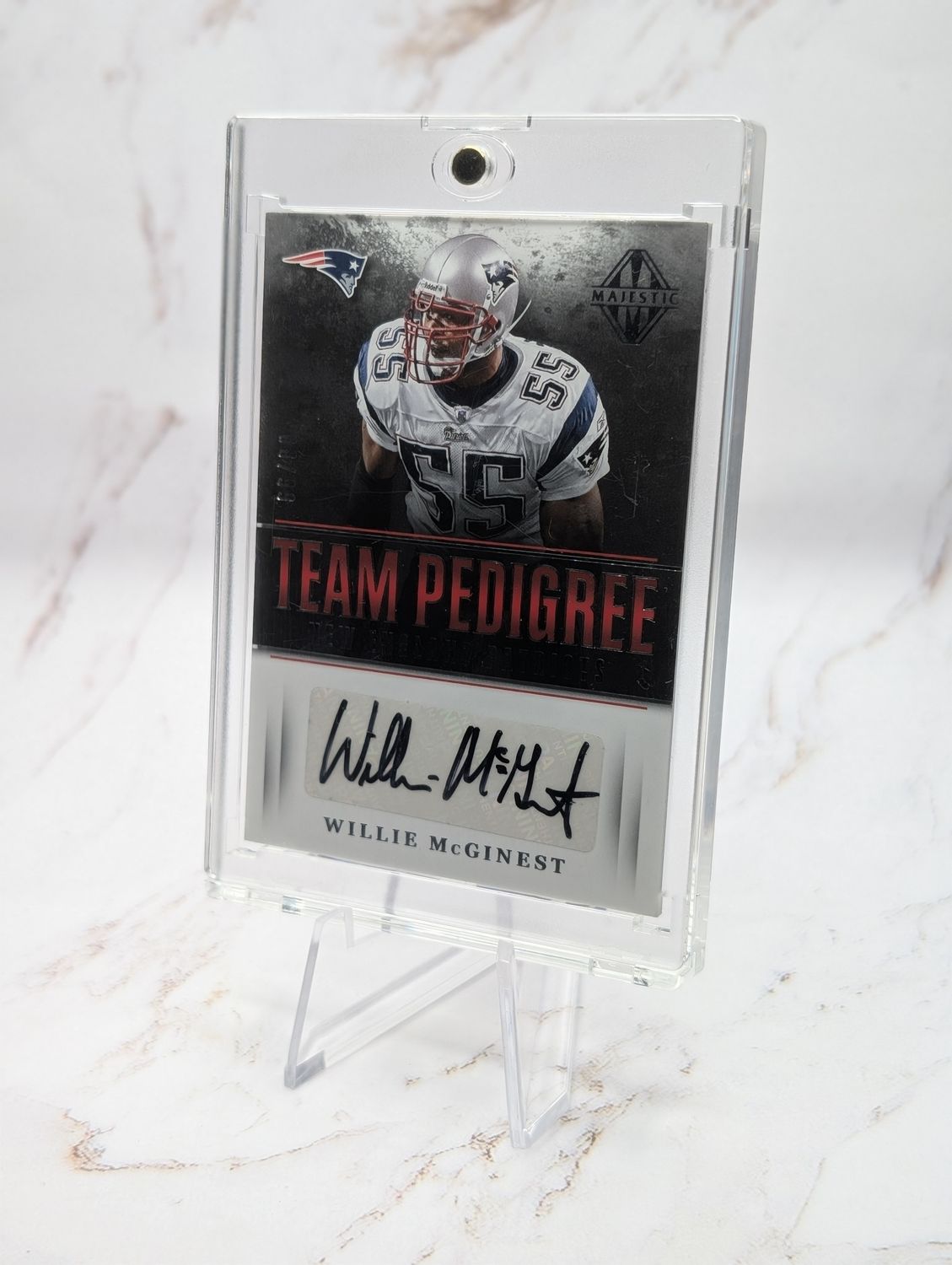 2017 Panini Majestic - Team Pedigree Autographs Willie McGinest #NE-WM /99 (AU)