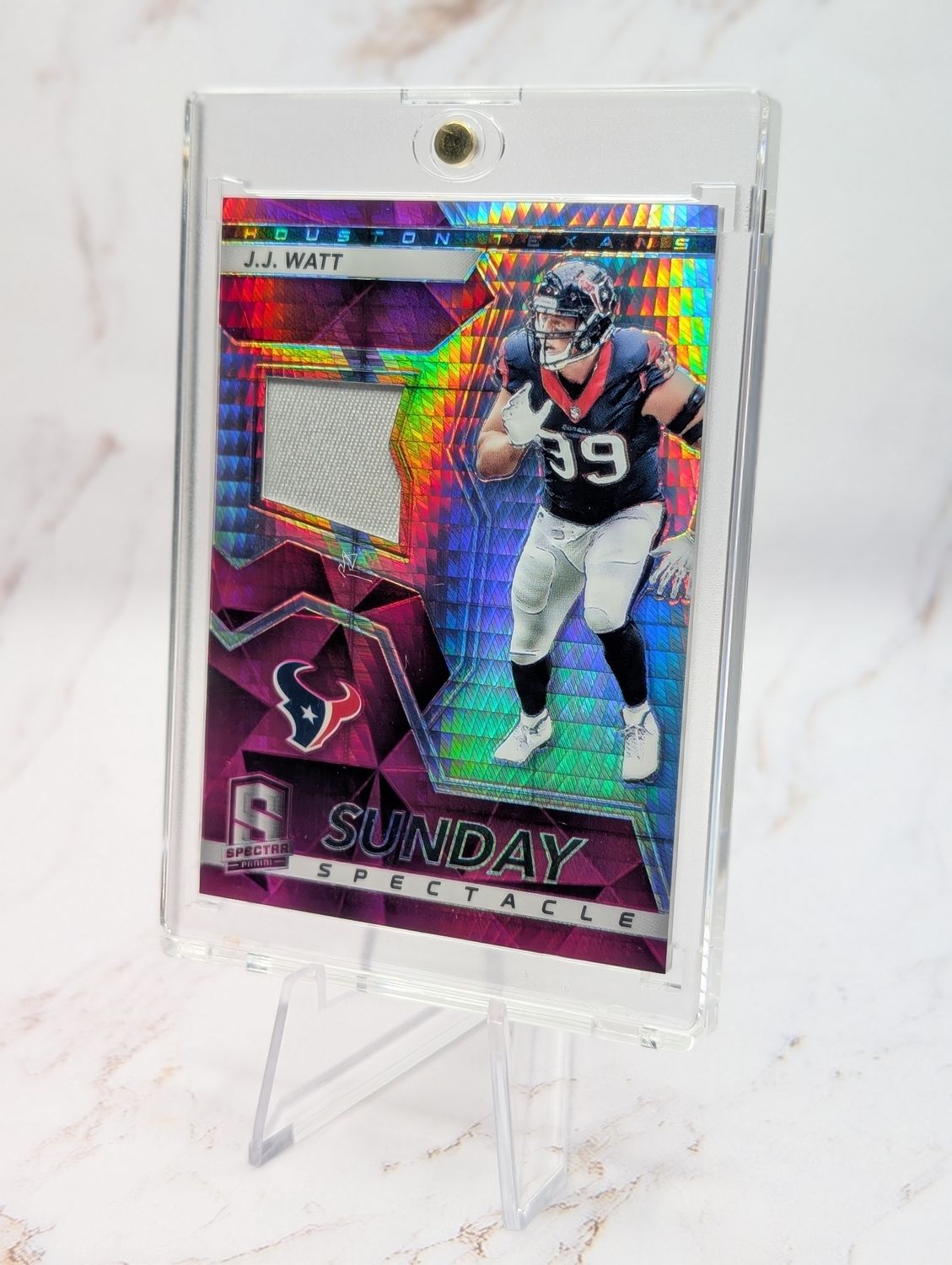 2017 Panini Spectra - Sunday Spectacle J.J. Watt #4 Neon Pink Prizm /10 (MEM)