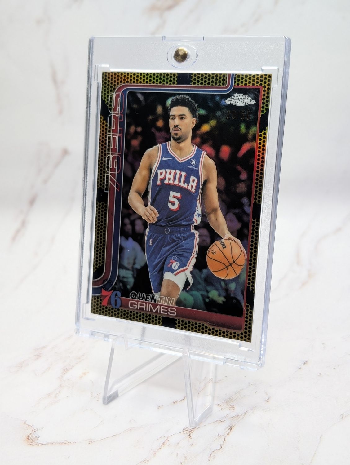 2025 Topps Chrome 197 Quentin Grimes Gold Refractor /50