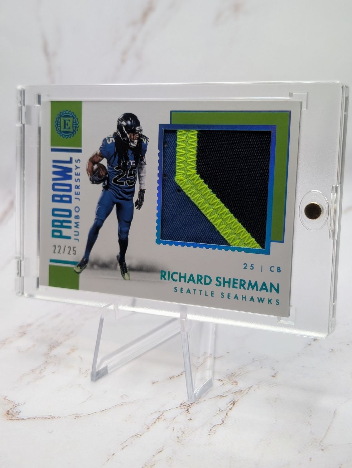 2017 Panini Encased Richard Sherman Jumbo Pro Bowl Jersey Patch /25 #2