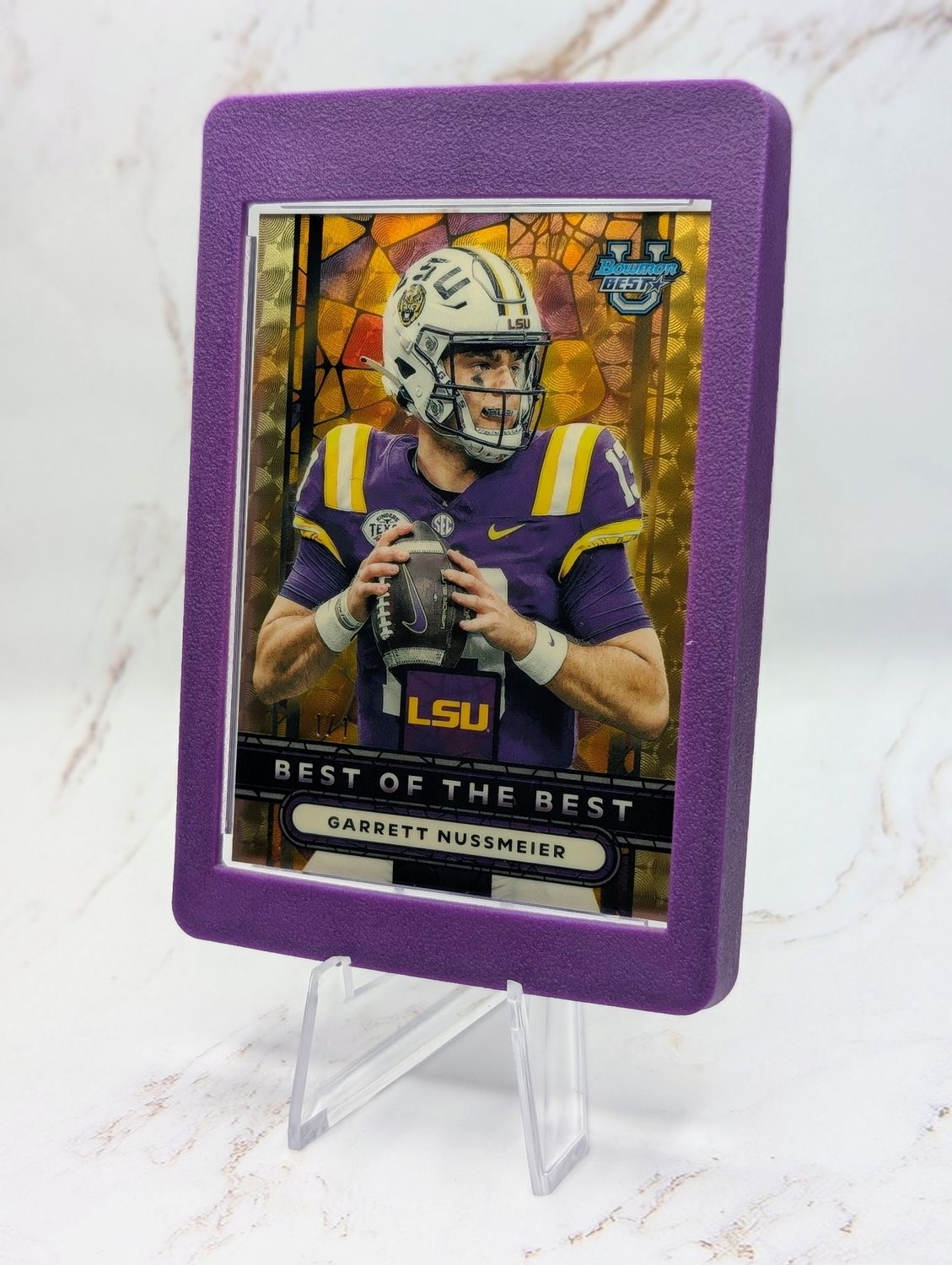 2025 Topps Bowman U Best BEST OF THE BEST Garrett Nussmeier 1/1 Superfractor