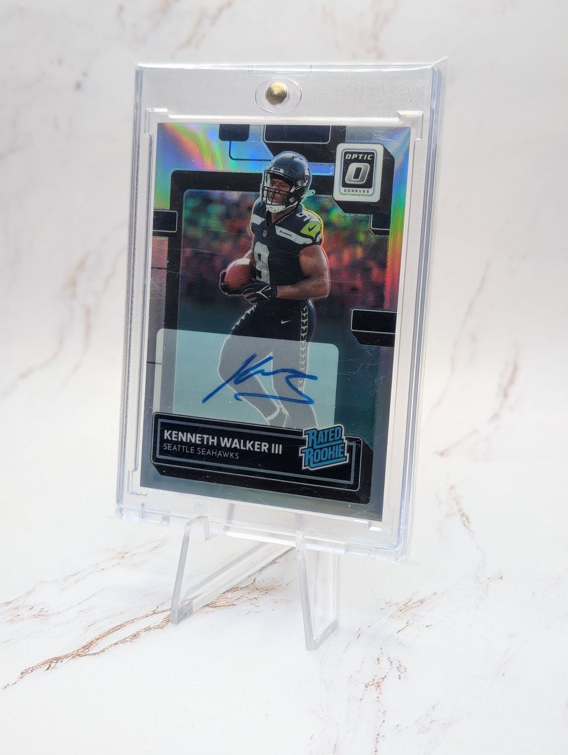 2022 Panini Donruss Optic Football Kenneth Walker III Holo Rated Rookie Auto /125 2022 Panini Donruss Optic Football Kenneth Walker III Holo Rated Rookie Auto /125