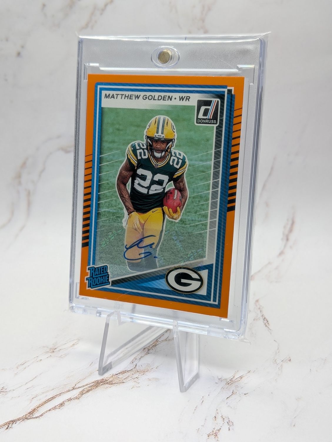 2025 Panini donruss football Matthew golden rated rookie orange autograph 2025 Panini donruss football Matthew golden rated rookie orange autograph