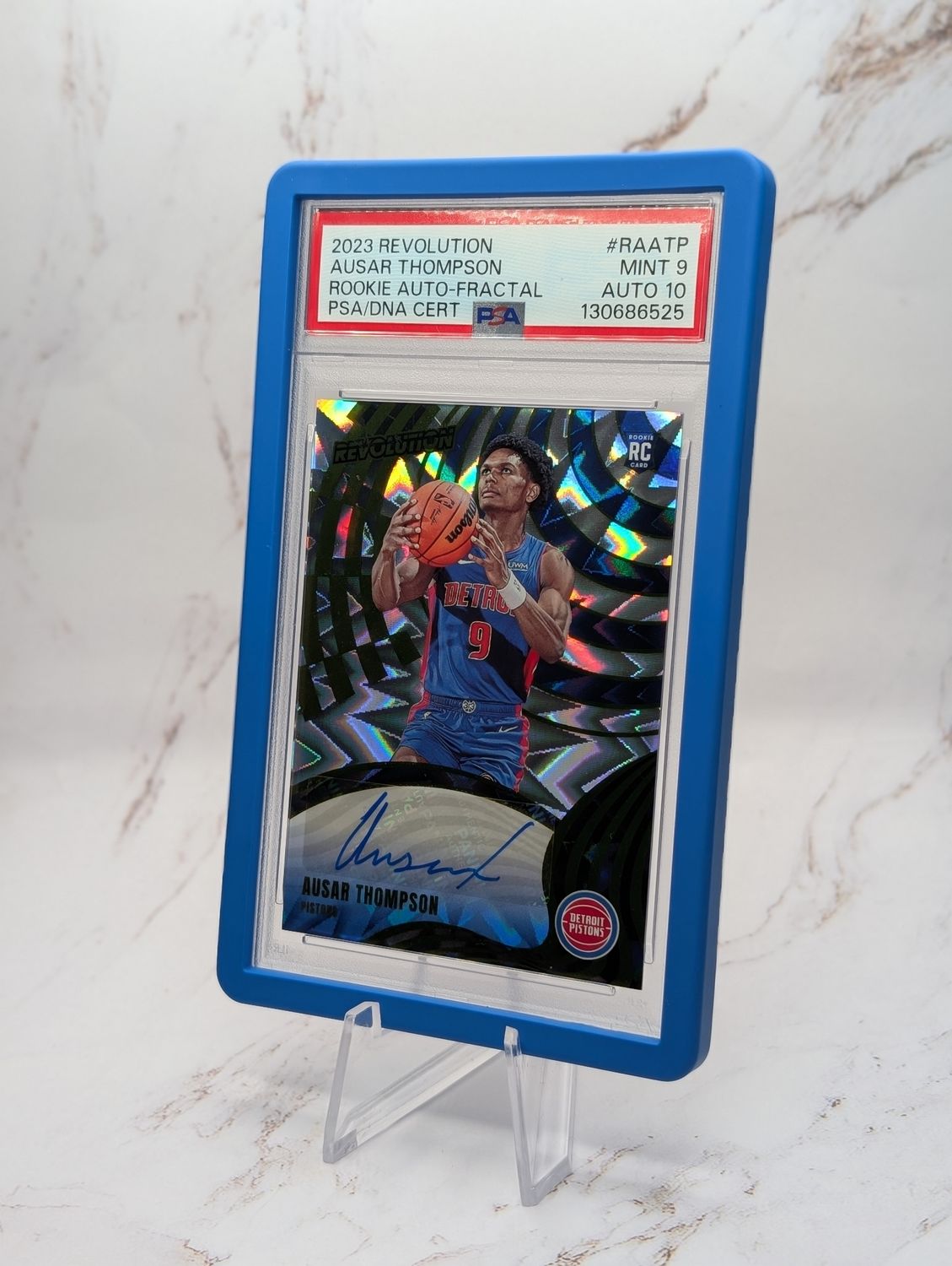 2023-24 Panini Revolution Ausar Thompson #RA-ATP Rookie Autograph Fractal /100 2023-24 Panini Revolution Ausar Thompson #RA-ATP Rookie Autograph Fractal /100