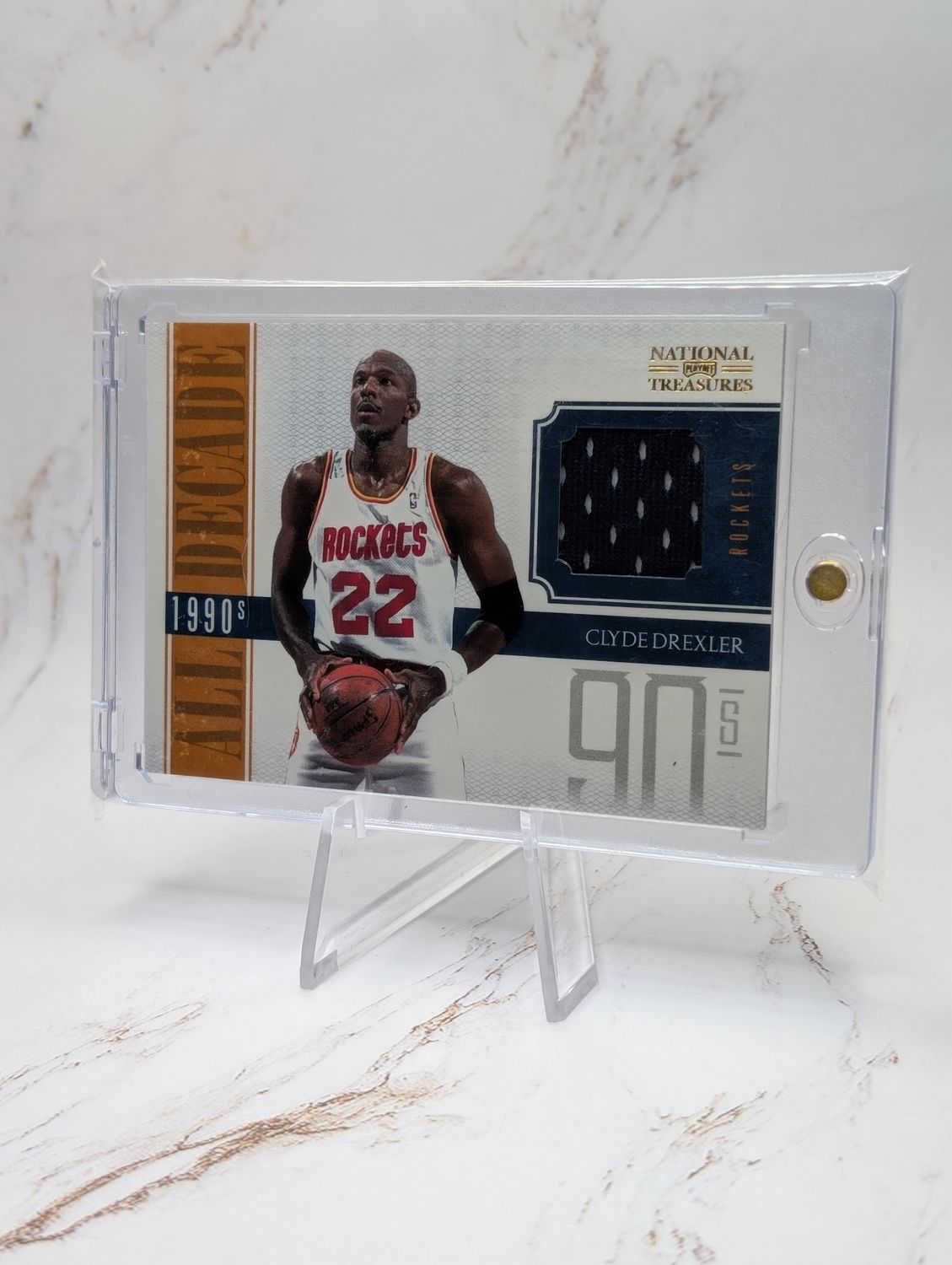 2010-11 Playoff National Treasures - All Decade Clyde Drexler #15 Materials / 99