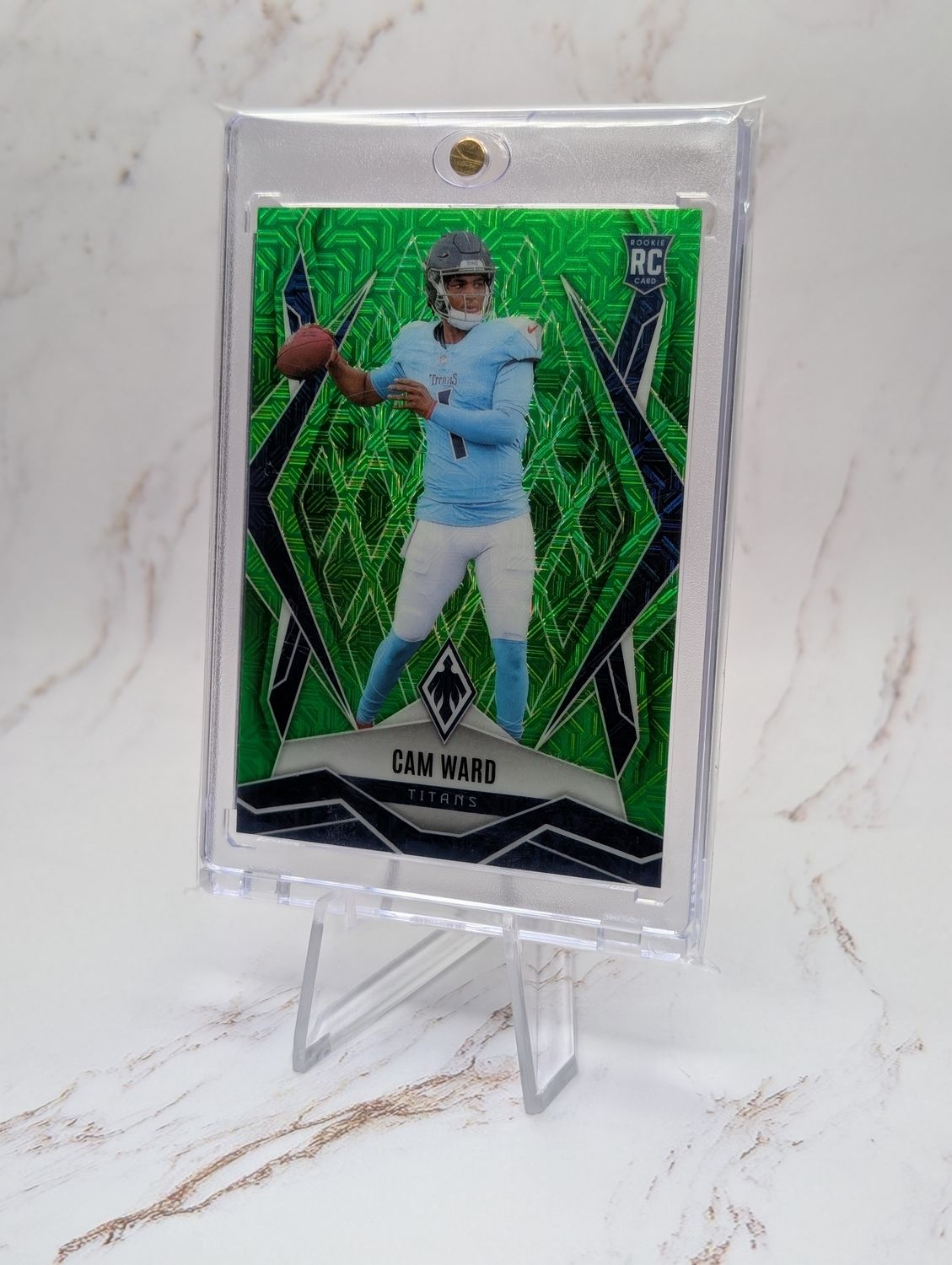 2025 Panini Phoenix - Rookies Cam Ward #194 Lime Green Mojo /75 (RC) 2025 Panini Phoenix - Rookies Cam Ward #194 Lime Green Mojo /75 (RC)