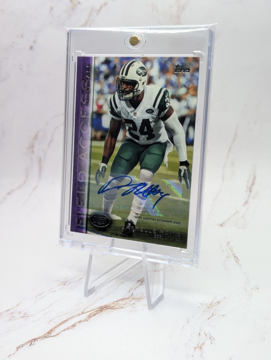 2015 Topps Field Access Darrelle Revis #169 Purple Autographs /25 (AU) 2015 Topps Field Access Darrelle Revis #169 Purple Autographs /25 (AU)
