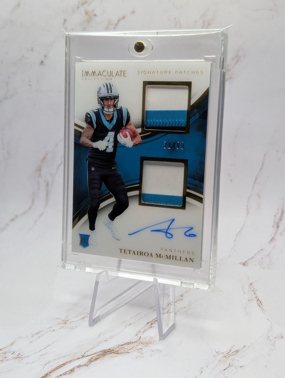 2025 Panini Immaculate Collections Football Tetairoa McMillan RPA /99 3 Color 2025 Panini Immaculate Collections Football Tetairoa McMillan RPA /99 3 Color