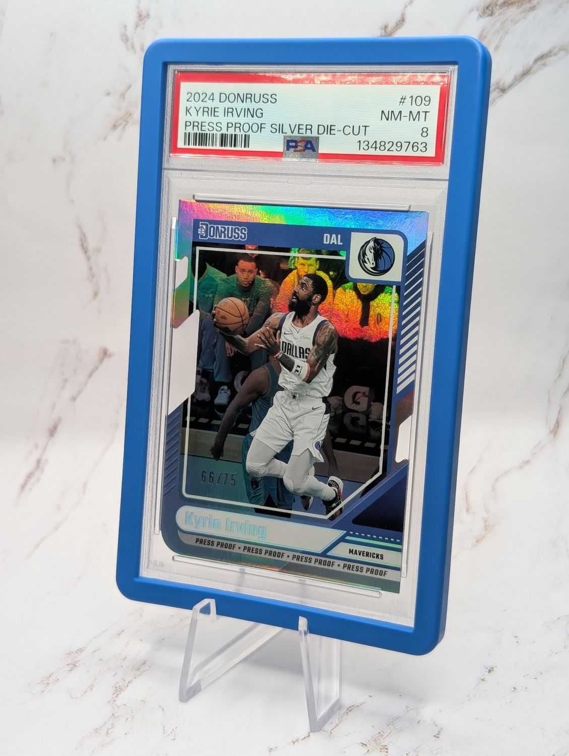 2024 Panini Donruss Kyrie Irving 109 Press Proof Silver Die-Cut PSA NM-MT 8 2024 Panini Donruss Kyrie Irving 109 Press Proof Silver Die-Cut PSA NM-MT 8