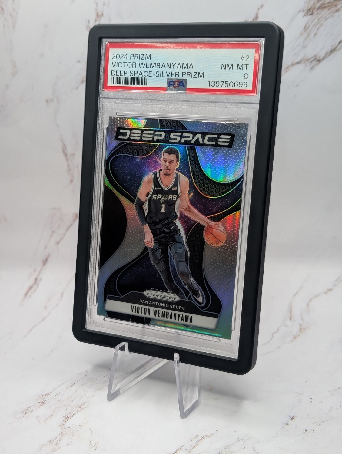 2024 Panini Prizm Deep Space Victor Wembanyama 2 Deep Space-Silver Prizm PSA NM-MT 8 2024 Panini Prizm Deep Space Victor Wembanyama 2 Deep Space-Silver Prizm PSA NM-MT 8