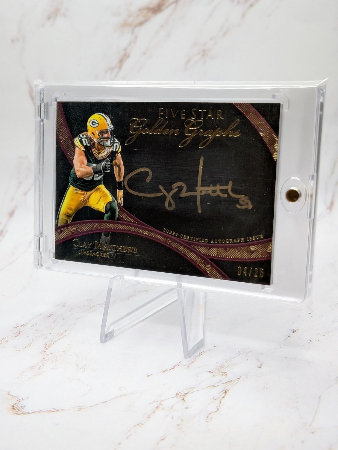 2014 Topps Five Star - Golden Graphs Clay Matthews #FSGG-CM Purple /25 (AU)