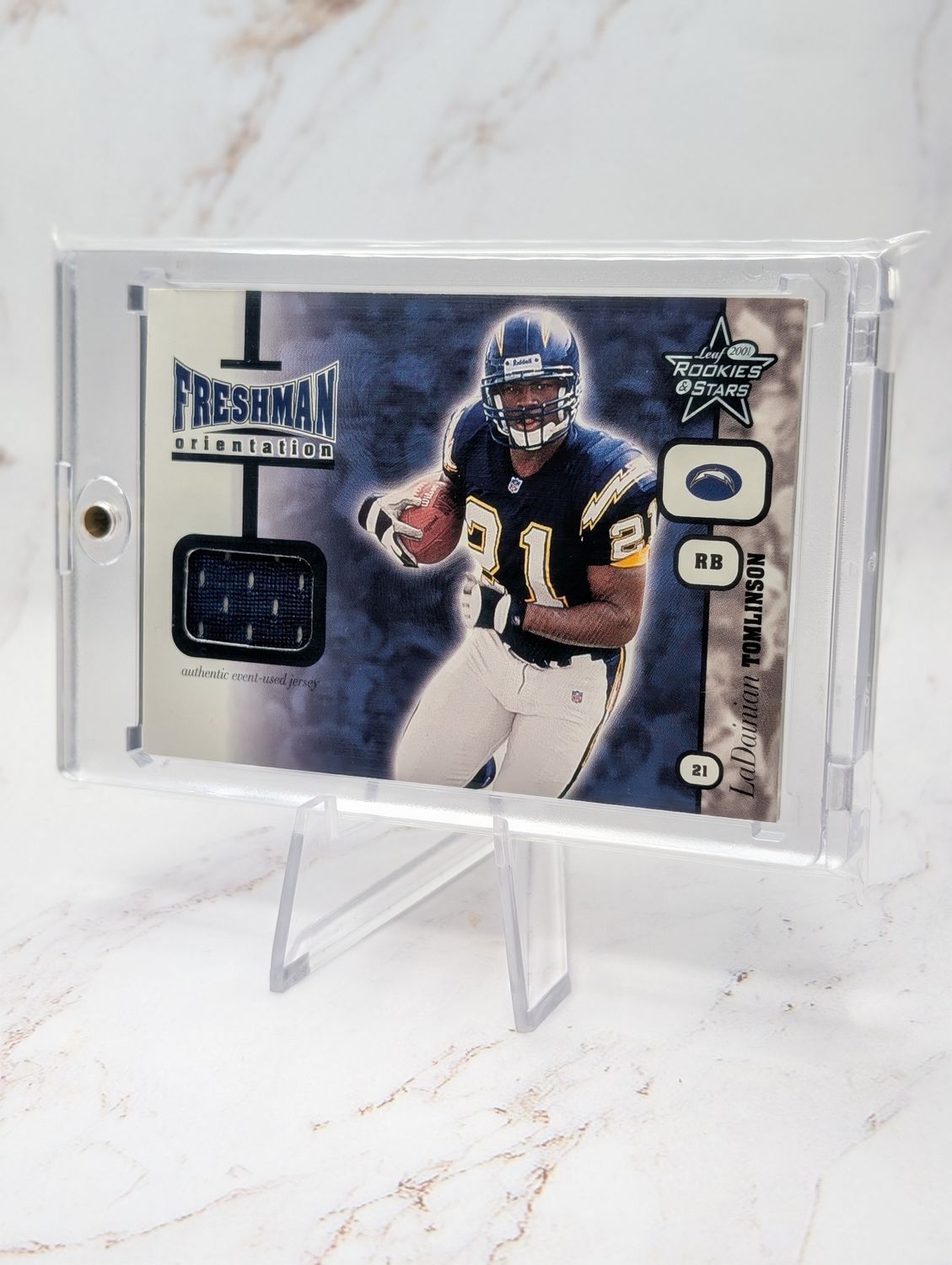 2001 Donruss Man Orientation Ladanian Tomlinson Patch Game Worn