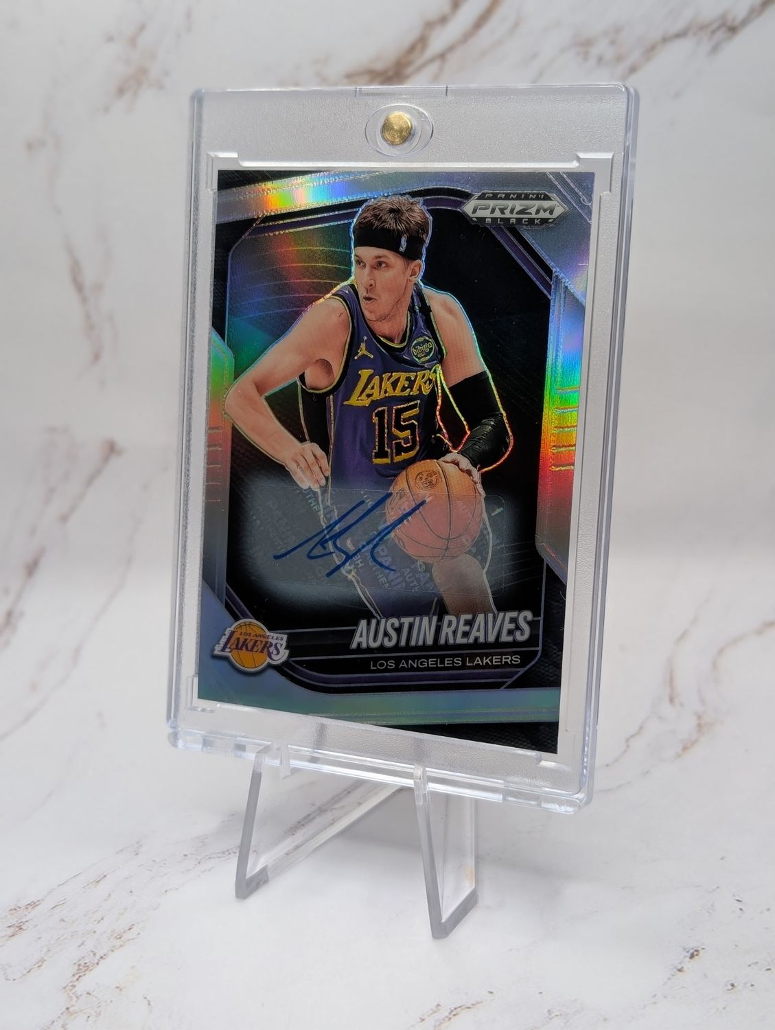2024-25 Panini Prizm Black Austin Reaves Auto Silver 2024-25 Panini Prizm Black Austin Reaves Auto Silver