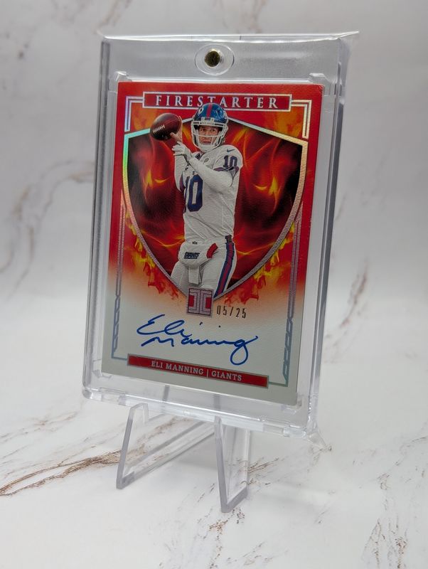 2023 Panini Impeccable Firestarter Signatures Eli Manning #FSEM /25