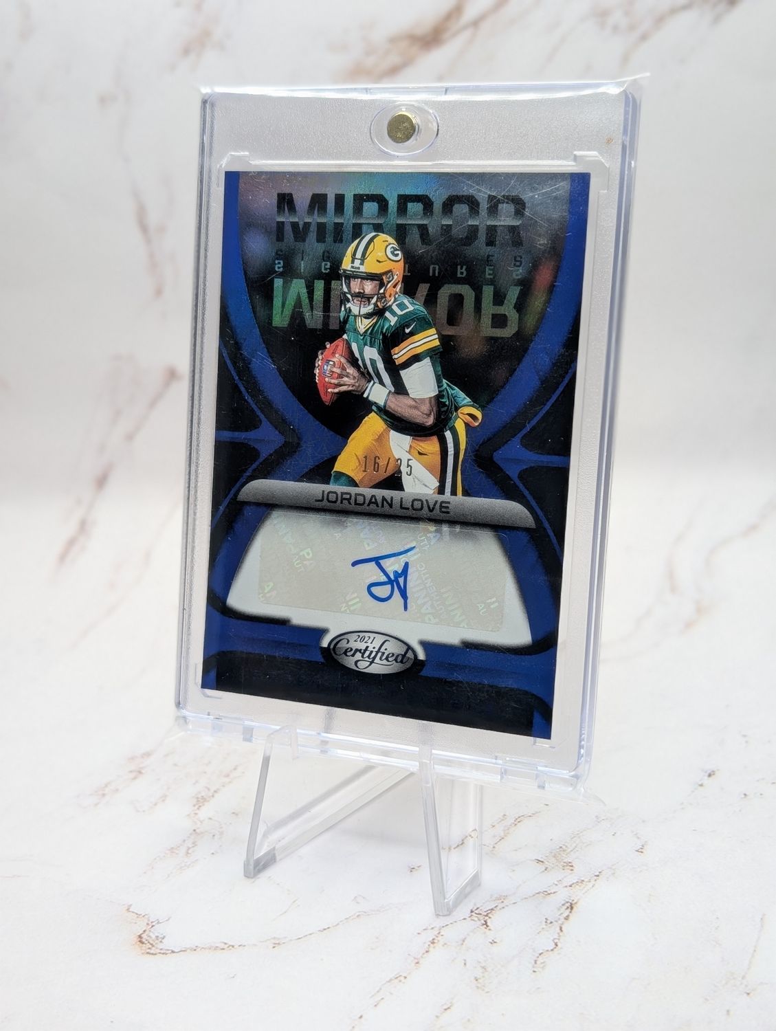 2021 Panini Certified - Mirror Signatures Jordan Love #MS-JL Blue /25(AU)
