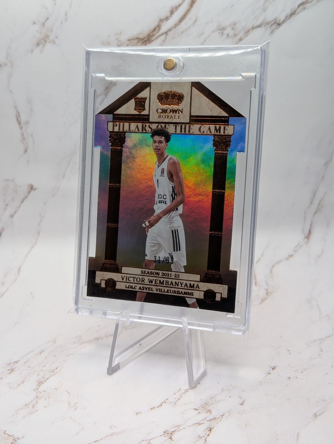 2023-24 Panini Crown Royale Euroleague Pillars of the Game Victor Wembanyama / 99 (RC) 2023-24 Panini Crown Royale Euroleague Pillars of the Game Victor Wembanyama / 99 (RC)