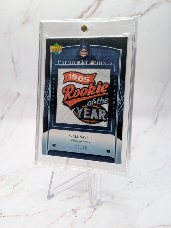 2007 UD Premier - Stitchings Gale Sayers #PS-40 Alternate Logos /20