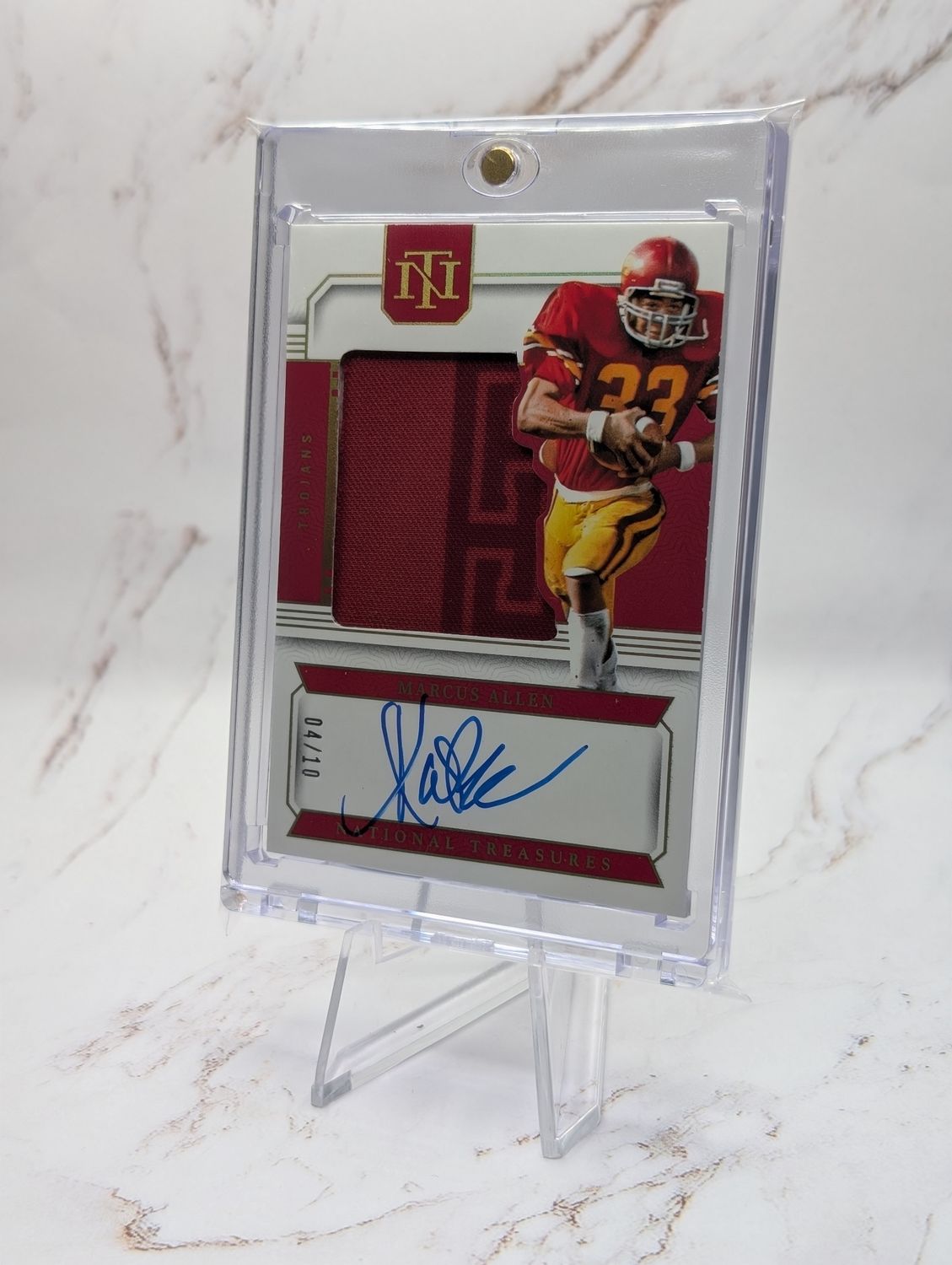 2024 Panini National Treasures Collegiate Marcus Allen On Card Auto Gold / 10