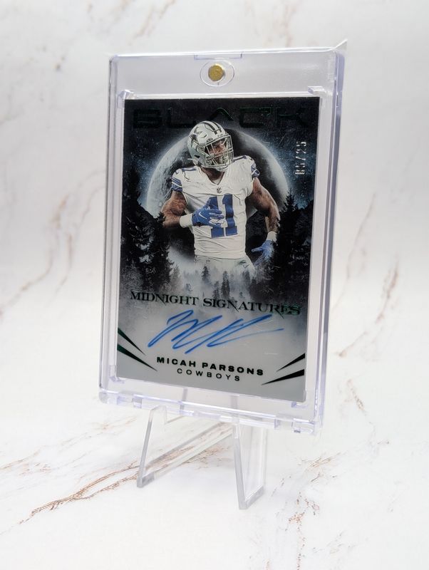 2023 Panini Black - Midnight Signatures 2024 Panini Black Micah Parsons Auto /25