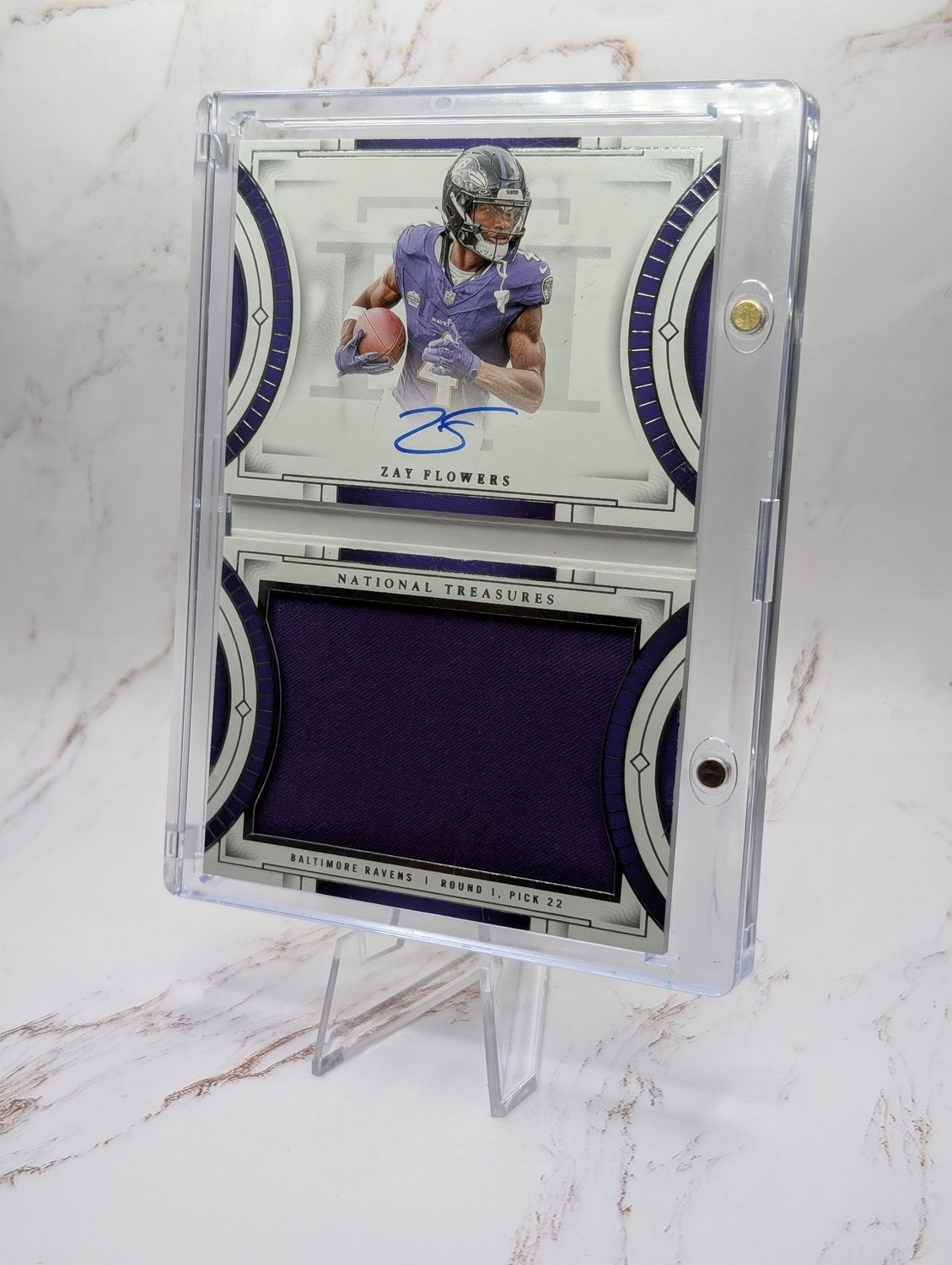 2023 Panini National Treasures Zay Flowers Rookie Prime Signatures Booklet /99