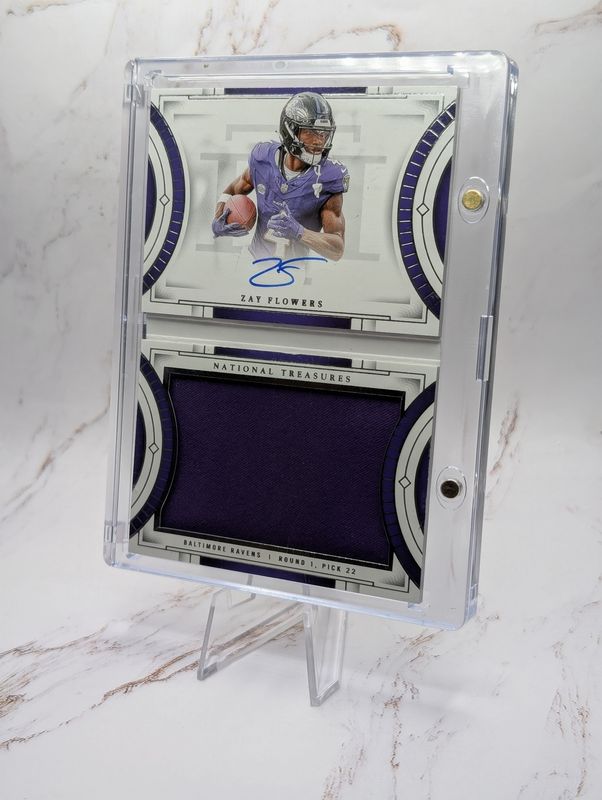 2023 Panini National Treasures Zay Flowers Rookie Prime Signatures Booklet /99