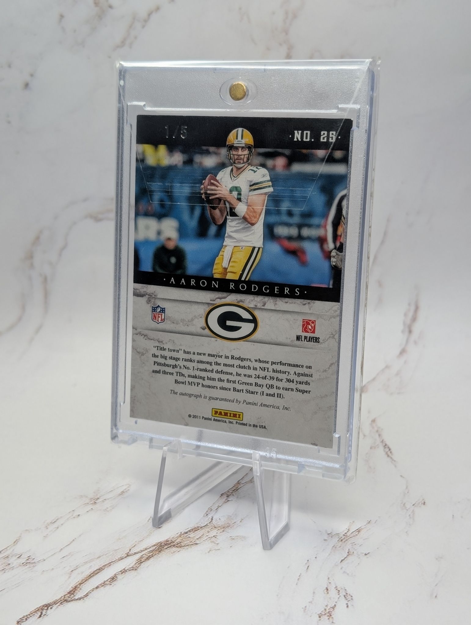 2011 Panini Plates & Patches - Honors Aaron Rodgers Autograph /5
