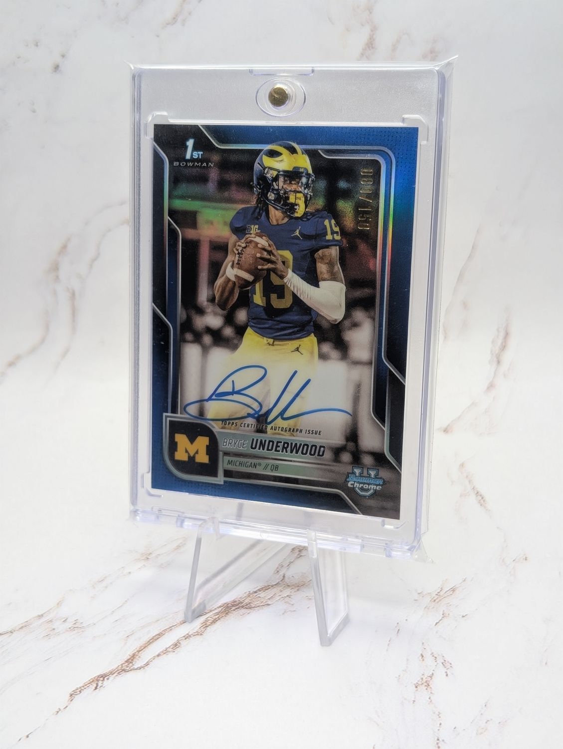 2025 Bowman University Chrome 1st Prospect Autographs Bryce Underwood Blue /150