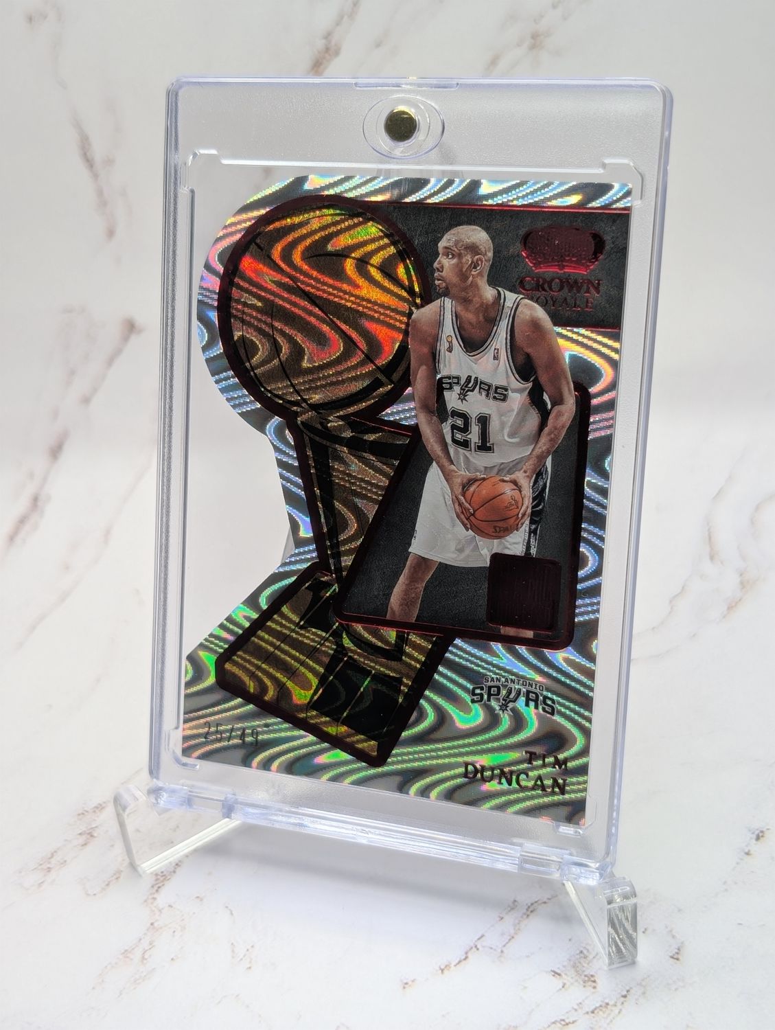 2022-23 Panini Crown Royale - Hand Crafted Tim Duncan #6 Asia Red /49