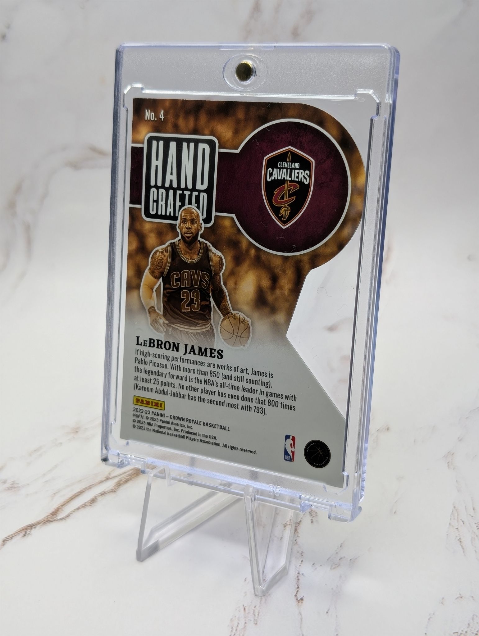 2022-23 Panini Crown Royale - Hand Crafted LeBron James #4 Asia Red /49