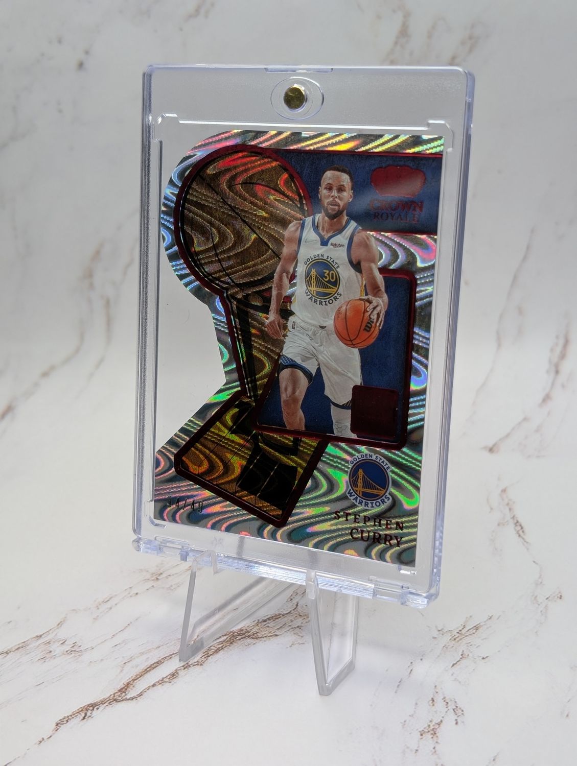 2022-23 Panini Crown Royale - Hand Crafted Stephen Curry #5 Asia Red /49